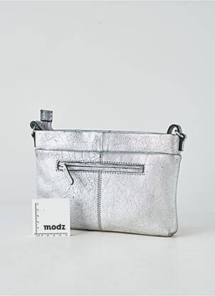 Sac doublure textile forme rectangulaire argent LEA.TONI femme