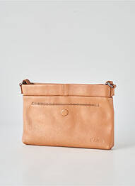 Sac cuir grainé forme rectangulaire marron LEA.TONI femme
