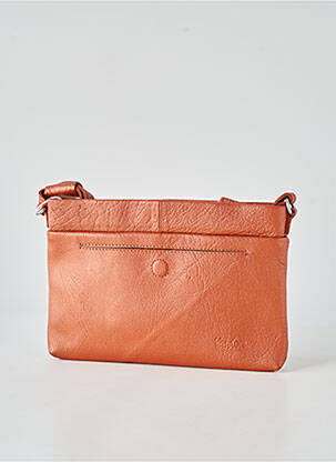 Sac fermeture zippée forme rectangulaire marron fonce LEA.TONI femme