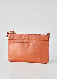 Sac cuir grainé forme rectangulaire marron fonce LEA.TONI femme