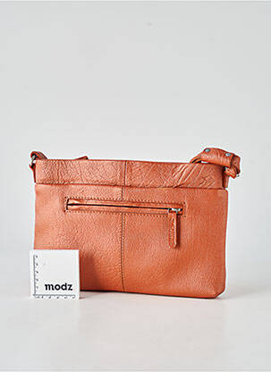 Sac fermeture zippée forme rectangulaire marron fonce LEA.TONI femme