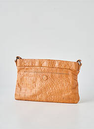 Sac bandoulière réglable forme rectangulaire marron LEA.TONI femme