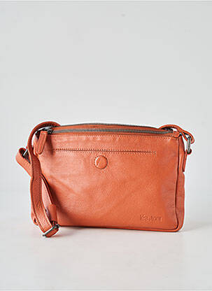 Sac fermeture zippée forme rectangulaire marron LEA.TONI femme
