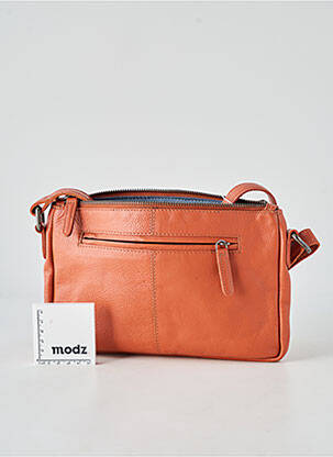 Sac fermeture zippée forme rectangulaire marron LEA.TONI femme