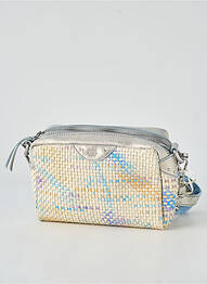 Sac bandoulière réglable forme rectangulaire argent MILA LOUISE femme