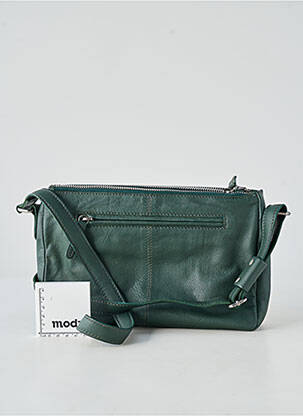 Sac doublure textile forme rectangulaire vert LEA.TONI femme