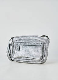 Sac doublure textile forme rectangulaire argent LEA.TONI femme