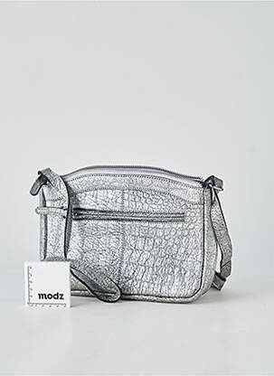 Sac multipoches forme rectangulaire argent LEA.TONI femme