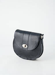 Sac cuir lisse forme rectangulaire noir LEA.TONI femme
