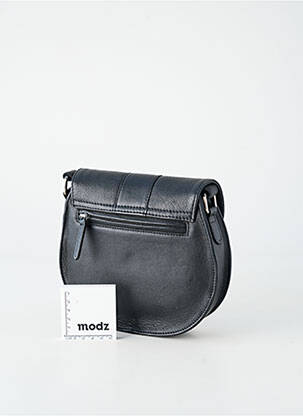 Sac cuir lisse forme rectangulaire noir LEA.TONI femme