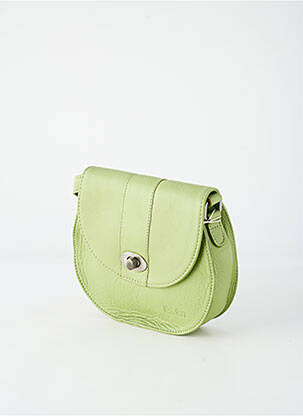 Sac doublure textile forme rectangulaire vert LEA.TONI femme