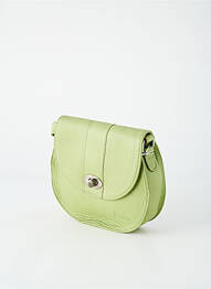Sac cuir lisse forme rectangulaire vert LEA.TONI femme