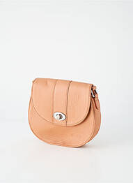 Sac cuir lisse forme rectangulaire marron LEA.TONI femme