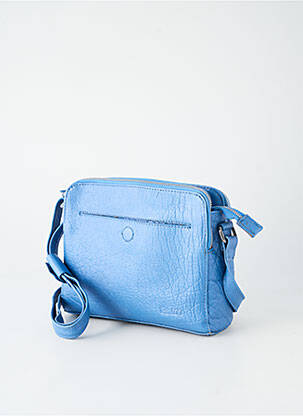 Sac multipoches forme rectangulaire bleu LEA.TONI femme