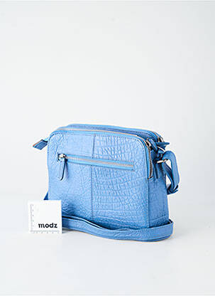 Sac multipoches forme rectangulaire bleu LEA.TONI femme