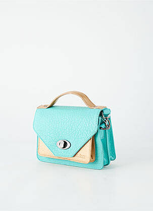 Sac multipoches forme rectangulaire bleu LEA.TONI femme