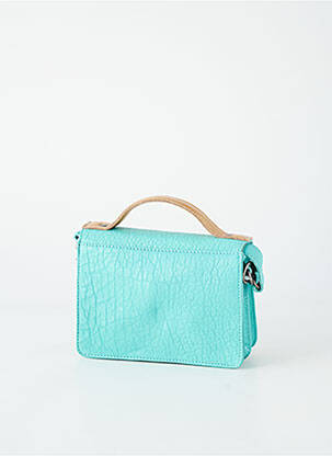 Sac multipoches forme rectangulaire bleu LEA.TONI femme
