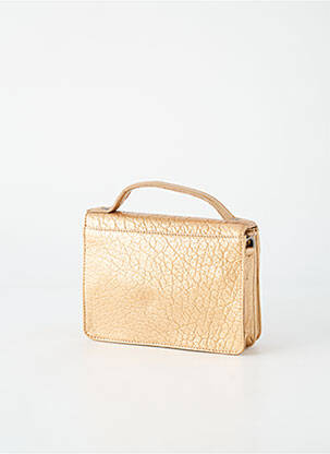 Sac multipoches forme rectangulaire or LEA.TONI femme