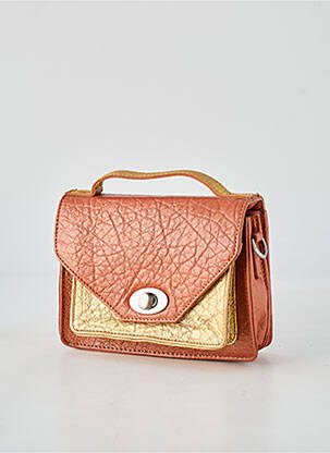 Sac multipoches forme rectangulaire orange LEA.TONI femme