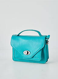 Sac coutures renforcées forme rectangulaire bleu LEA.TONI femme