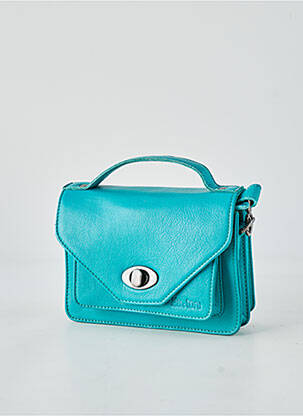 Sac multipoches forme rectangulaire bleu LEA.TONI femme