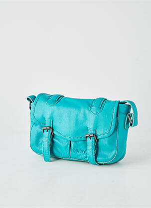 Sac multipoches forme rectangulaire bleu LEA.TONI femme