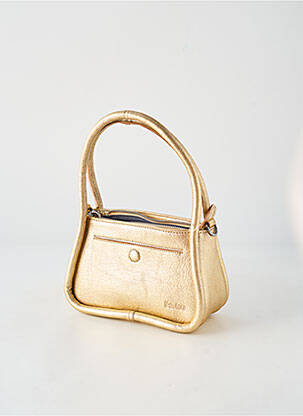 Sac fermeture zippée forme rectangulaire or LEA.TONI femme