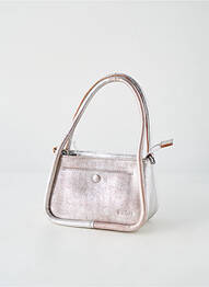 Sac fermeture zippée forme rectangulaire argent LEA.TONI femme