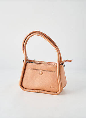 Sac doublure textile forme rectangulaire marron clair LEA.TONI femme