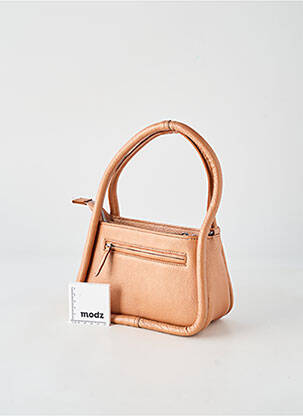 Sac doublure textile forme rectangulaire marron clair LEA.TONI femme