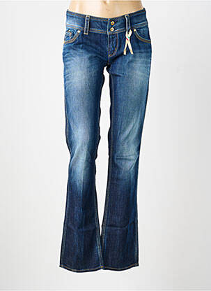Jeans coupe droite stretch taille basse bleu FREESOUL femme