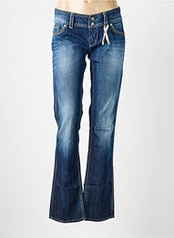 Jeans coupe droite stretch taille basse bleu FREESOUL femme