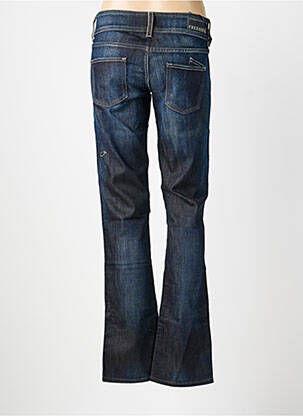 Jeans coupe slim effet usé délavé taille basse bleu FREESOUL femme