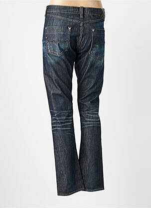 Jeans coupe slim effet usé délavé taille normale bleu LOTUS femme