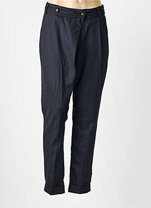 Pantalon slim tissage popeline taille normale bleu I.CODE (By IKKS) femme
