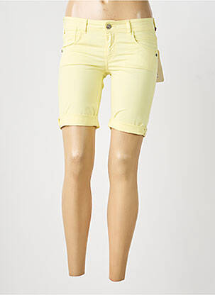 Bermuda taille à pinces taille normale jaune CHIPIE femme