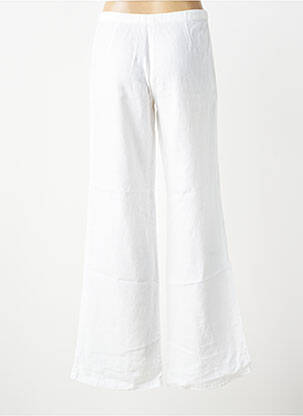 Pantalon flare taille à pinces taille haute blanc IT'S TABOO femme