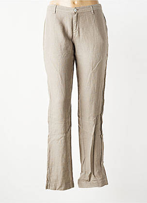 Pantalon slim taille basse taille basse marron IT'S TABOO femme