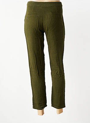 Pantalon 7/8 taille haute taille haute vert LA PETITE ETOILE femme