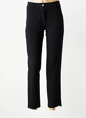 Pantalon 7/8 taille à pinces taille normale noir BISCO2 femme