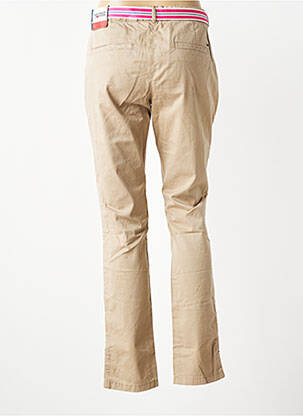 Pantalon chino tissage popeline taille normale beige TOMMY HILFIGER femme