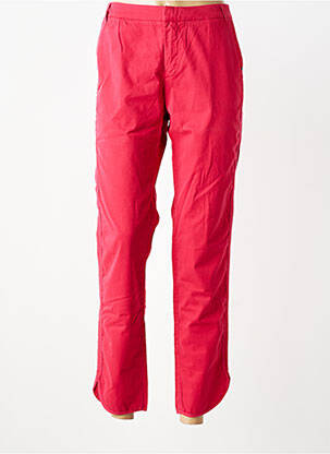 Pantalon chino tissage popeline taille normale rouge I.CODE (By IKKS) femme