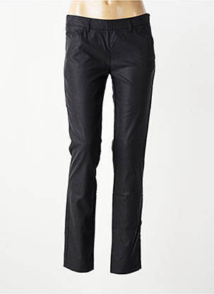 Pantalon slim tissage popeline taille normale noir I.CODE (By IKKS) femme