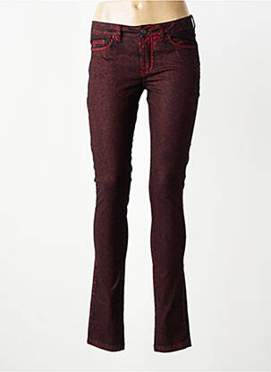 Jeans skinny stretch taille basse rouge I.CODE (By IKKS) femme