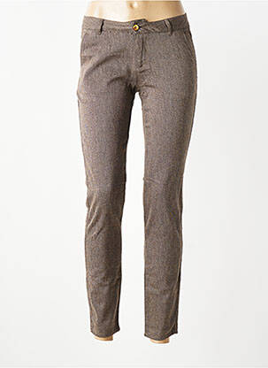 Pantalon chino taille basse taille basse marron FIRETRAP femme