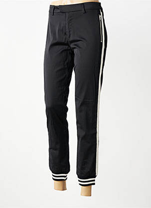 Pantalon 7/8 stretch taille normale noir PLEASE femme
