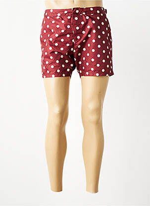 Short de bain effet matière satinée rouge SCOTCH & SODA homme