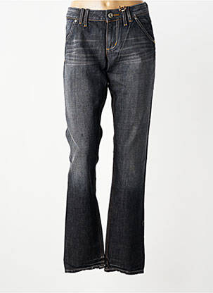Jeans coupe droite stretch taille basse bleu DDP femme