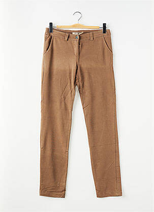 Pantalon chino fermeture zippée sous rabat boutonné taille normale marron PAKO LITTO femme