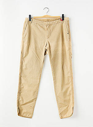 Pantalon chino tissage popeline taille normale beige I.CODE (By IKKS) femme